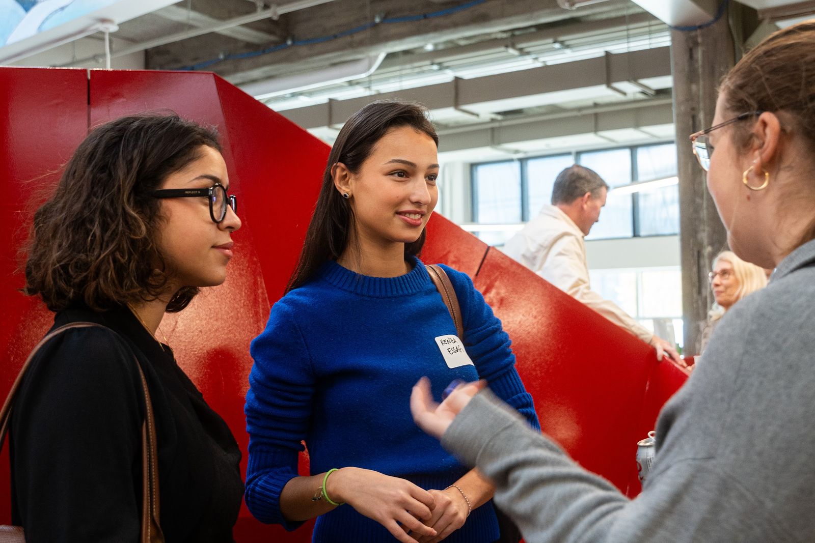 Attendees meeting at the Launchpad